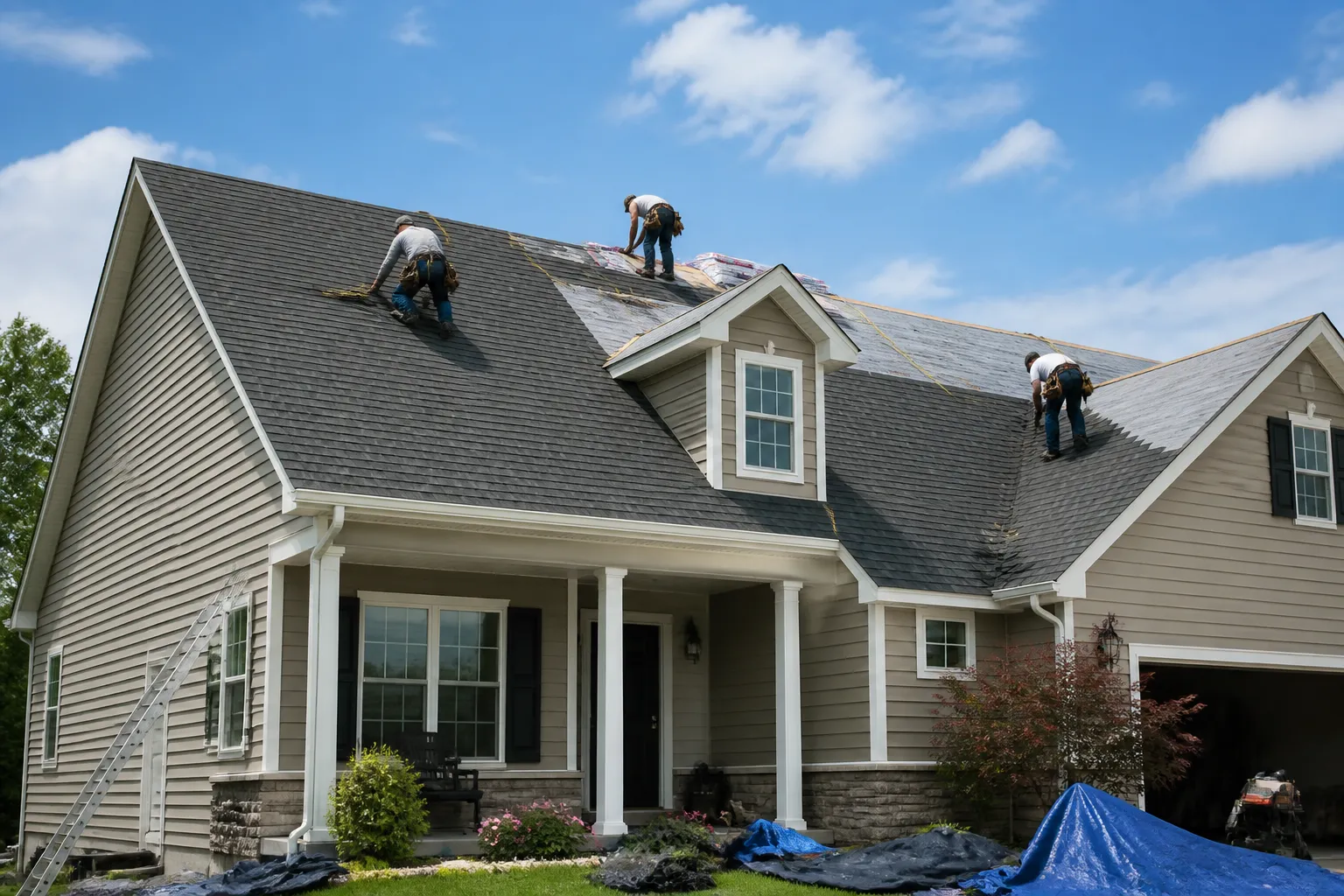 Chenoa Roofing Job Site