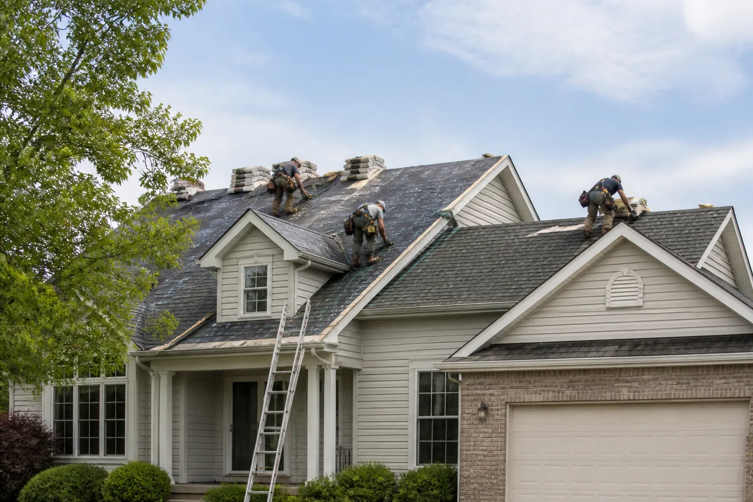 Lexington Roofing Job Site